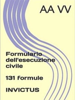 cover image of Formulario dell'esecuzione civile